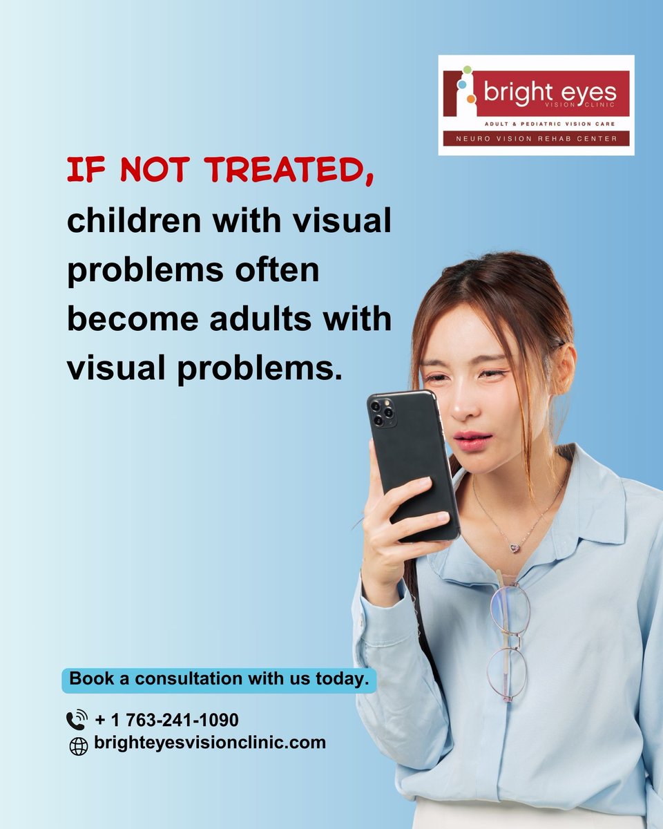 BEVC_MN's tweet image. ‼️If not treated, children with visual problems often become adults with visual problems.
👀Vision doesn’t self-correct but it can be improved with the right care.
#visiontherapy #primaryeyecare  #visionandlearning