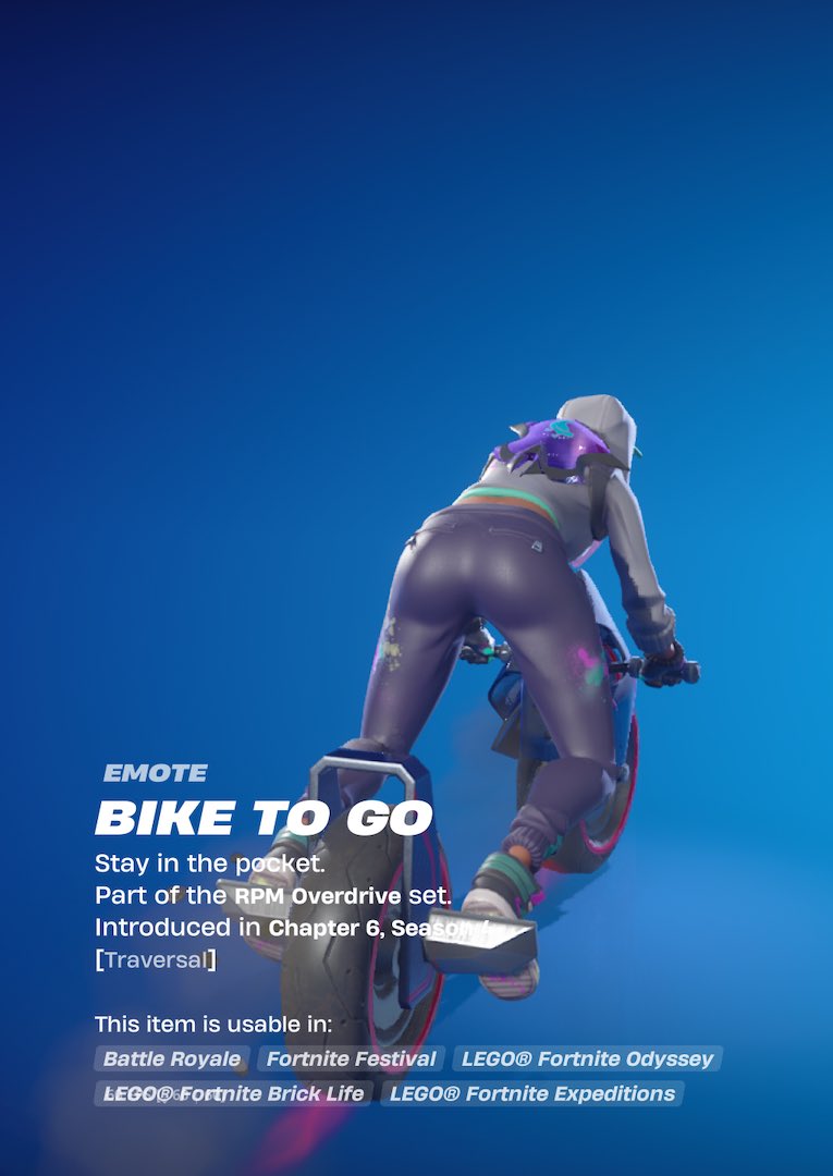 Cool emote. I like motorcycles