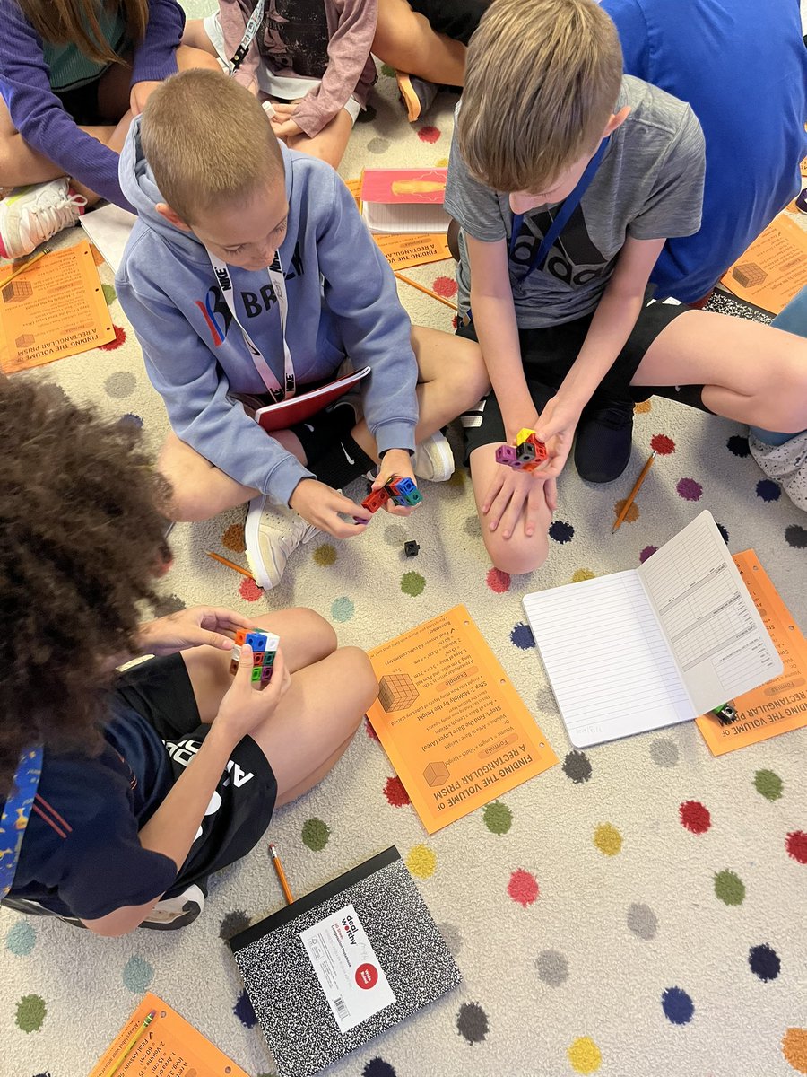 Learning about volume of a rectangular prism! #RNEgreatthings