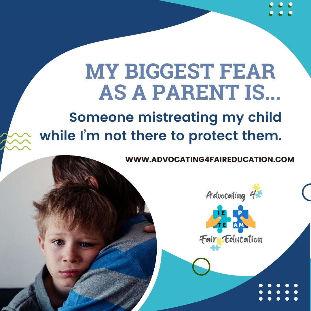 My biggest fear as a parent?
Someone mistreating my child when I’m not there to protect them.

💬 Parents: What builds your trust in a school? Educators: How do you help parents feel their kids are safe and respected?

#IEP #ParentAdvocacy #Inclusion #FairEducation