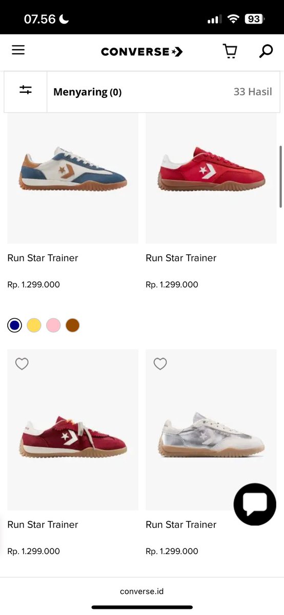 kieu4ho's tweet photo. guys aku mau jual con run star trainer wh, kena di 1,15 ya boleh nego &amp; br ku pake sekali (size 39 fit to 40) harga awal ku beli sm ky di web ya https://t.co/WOUTu7AqVR
