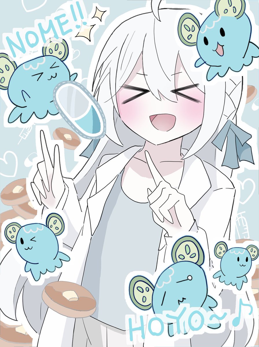 vilia0998's tweet photo. "おためしいかが？"   #藍月なくるへ https://t.co/5RZbgcLQ7x