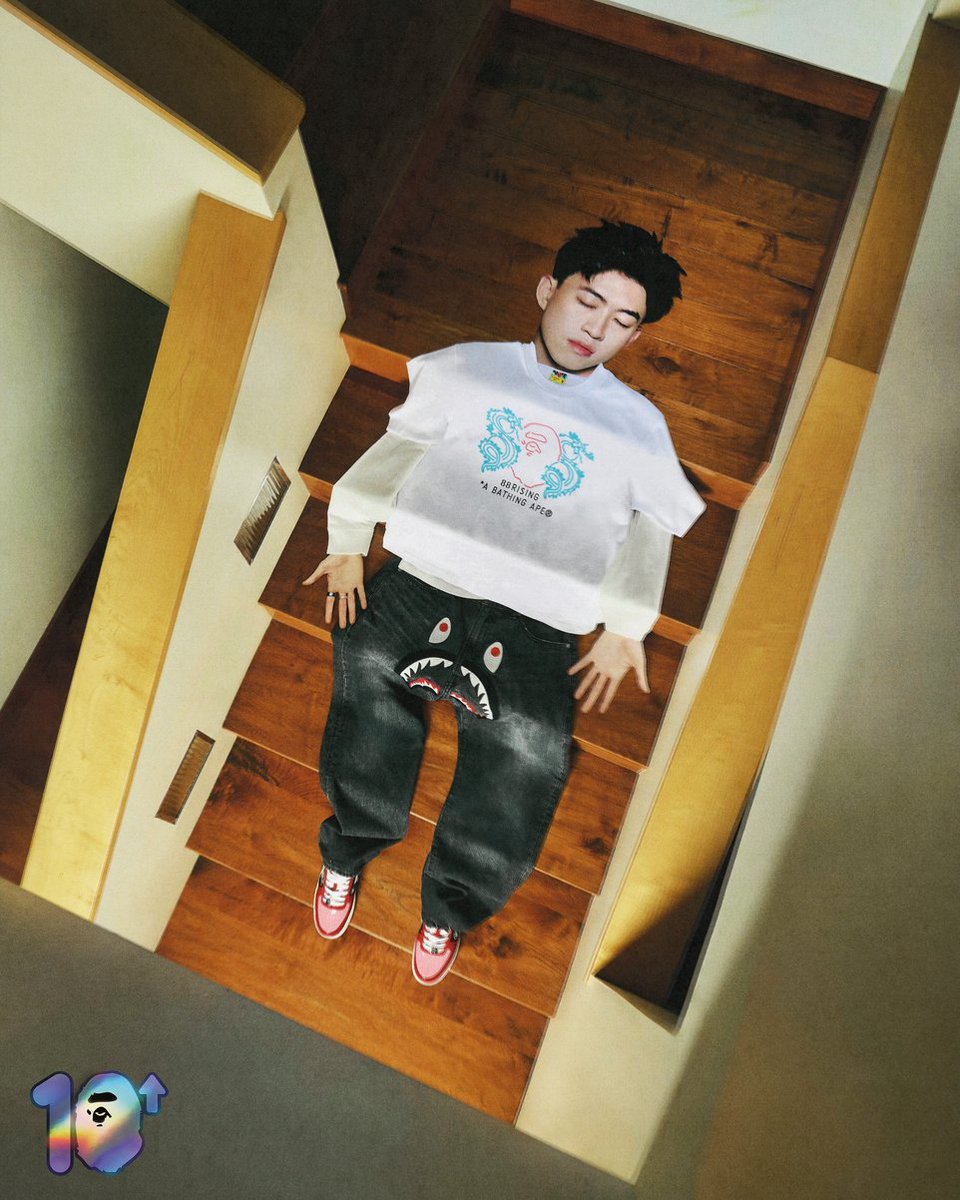 BAPEOFFICIAL's tweet photo. 88rising x BAPE®  10 Years of 88 Collab ft. FLAT BRIAN @richbrian, available on August 16th, 2025 and will be sold at Complex Shop and BAPE® locations globally. 
 
#88xBAPE #BAPE #ABATHINGAPE https://t.co/oW6SL9GeD9