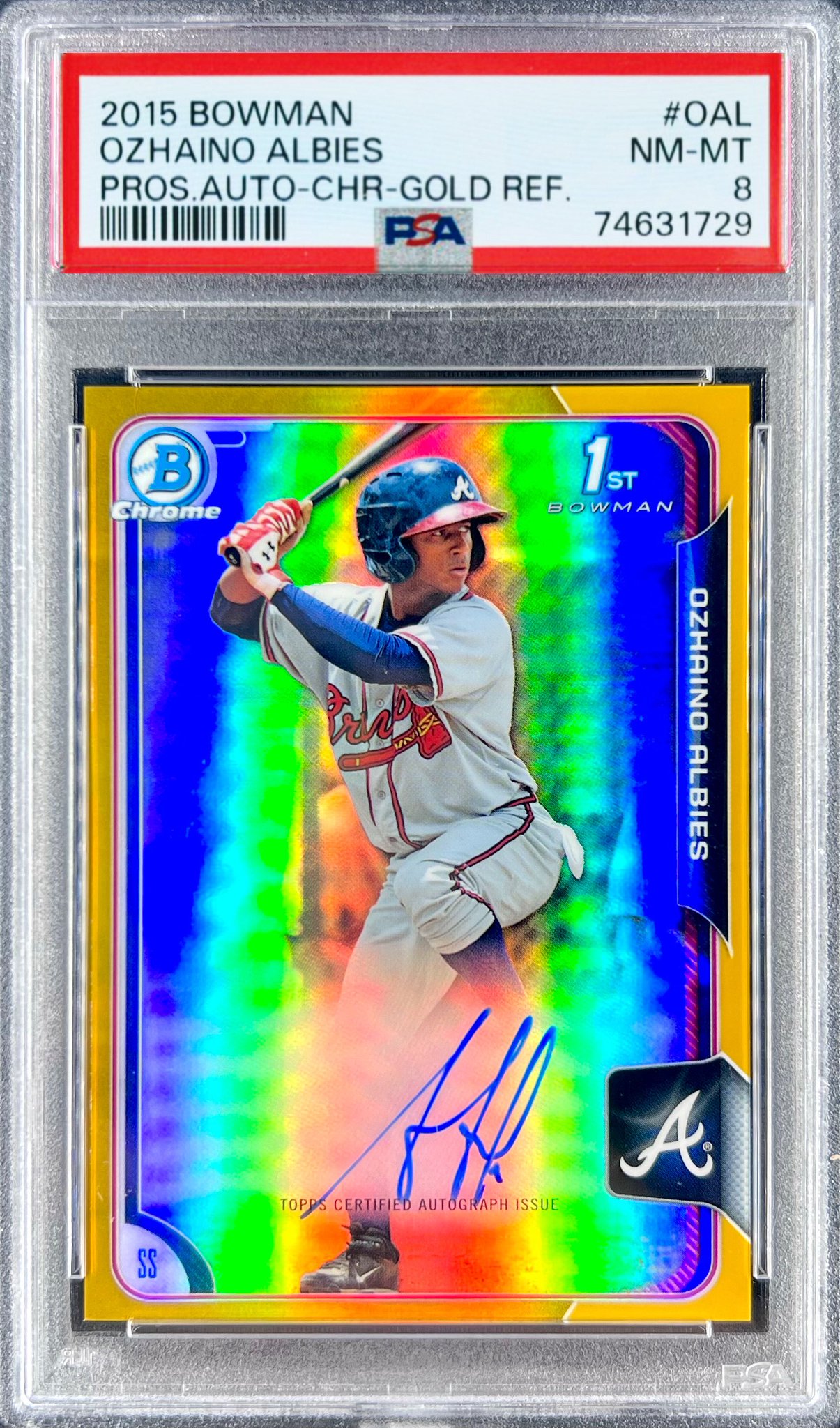 その他 2015 Bowman Chrome OZZIE ALBIES AUTO 250 Bowman Ozzie Albies Baseball 2015 Season Sports Trading