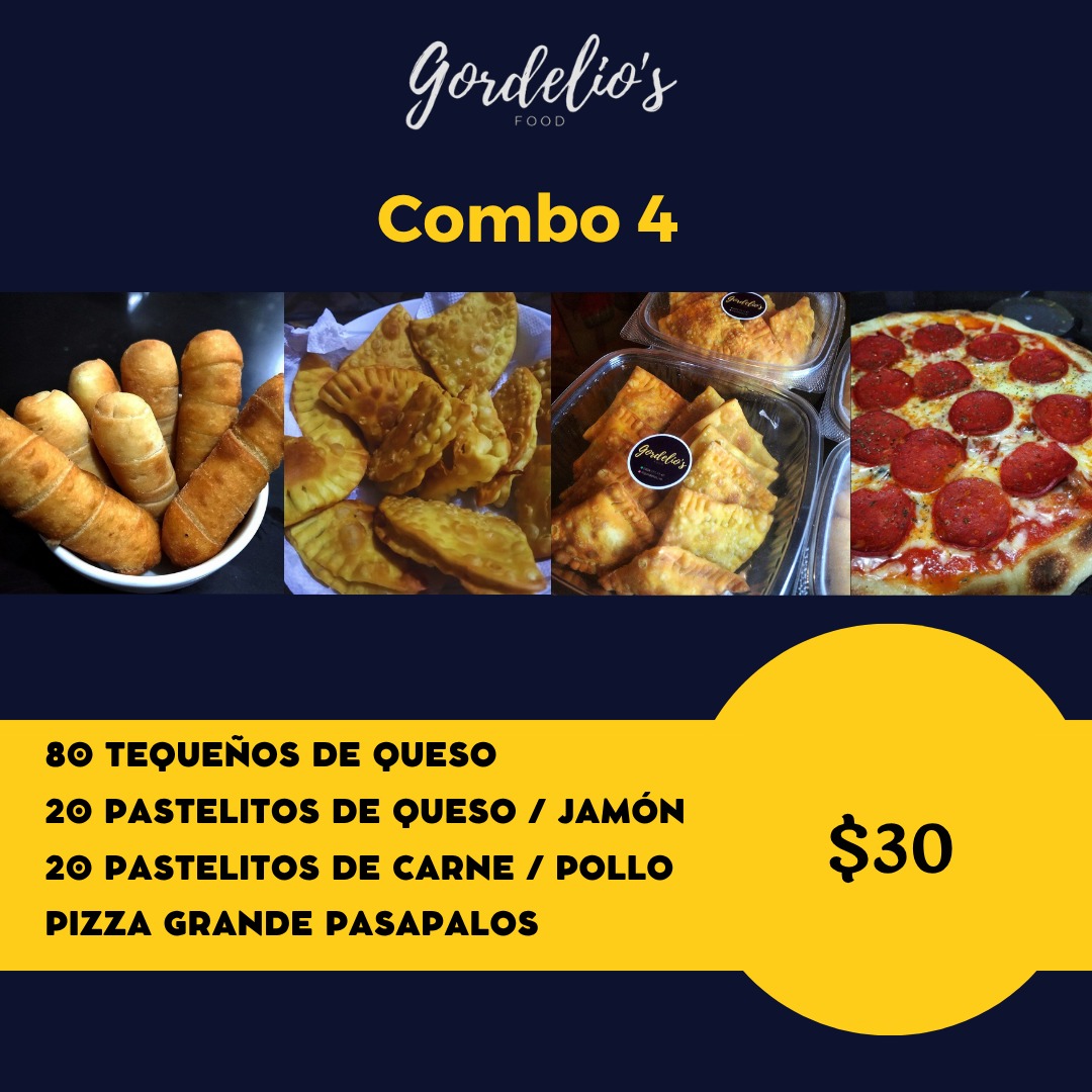Combo Gordelios #4 👨🏻‍🍳🔥

80 tequeños de queso.
40 minipastelitos mixtos.
Pizza grande para pasapalos.

Excelente combo para una fiesta con diversos pasapalos para todos los gustos!

Haz tu pedido! 📝🔥

#Gordelios #Caracas #Venezuela