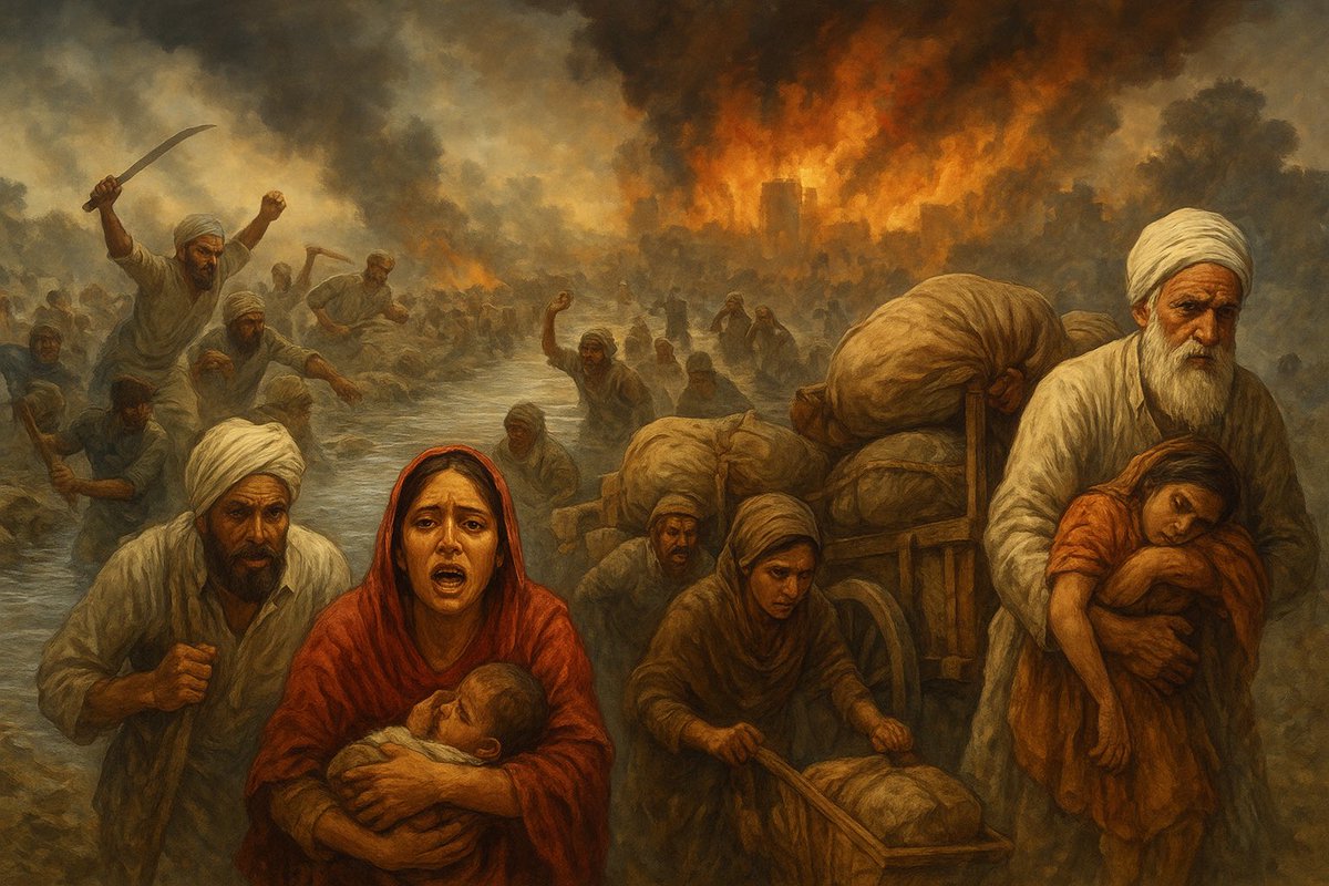 officeofvijay1's tweet photo. विभाजन की विभीषिका — एक दर्दनाक इतिहास

सन 1947 का वह अगस्त का महीना, जब भारत को स्वतंत्रता मिली, इतिहास के पन्नों में सुनहरे अक्षरों से नहीं, बल्कि खून और आंसुओं से लिखा गया।

स्थिति जानने के लिए पूरा लेख पढ़े !! https://t.co/m1PRq2eIrz
