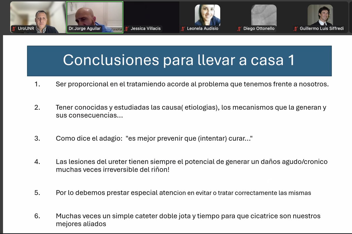 🇦🇷💯 Excelente charla sobre “Lesiones de Uréter. ¿Qué hacer? Dr. Jorge AGUILAR 👏👏👏. 24º Curso Postgrado UroUNR.