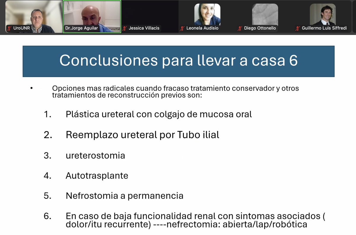 🇦🇷💯 Excelente charla sobre (2)“Lesiones de Uréter. ¿Qué hacer? Dr. Jorge AGUILAR 👏👏👏. 24º Curso Postgrado UroUNR.