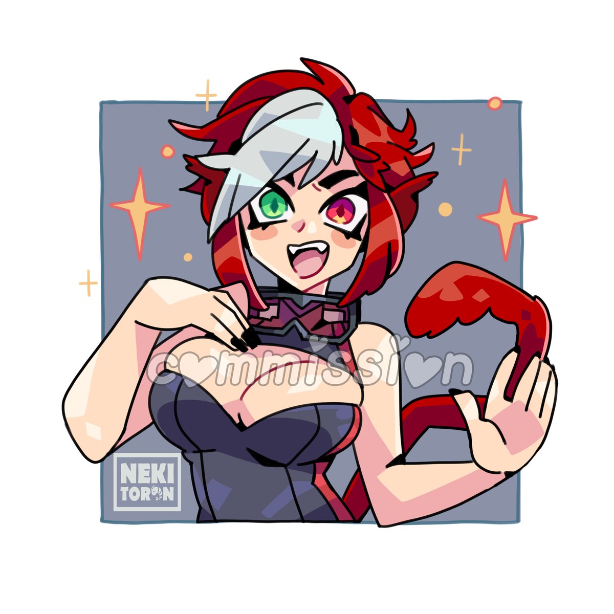 nekitoototo's tweet photo. Echo showing her charms ✨✨✨
Commission for: @alfalfadil 
#originalcharacter #Commission https://t.co/70WL06kBpA