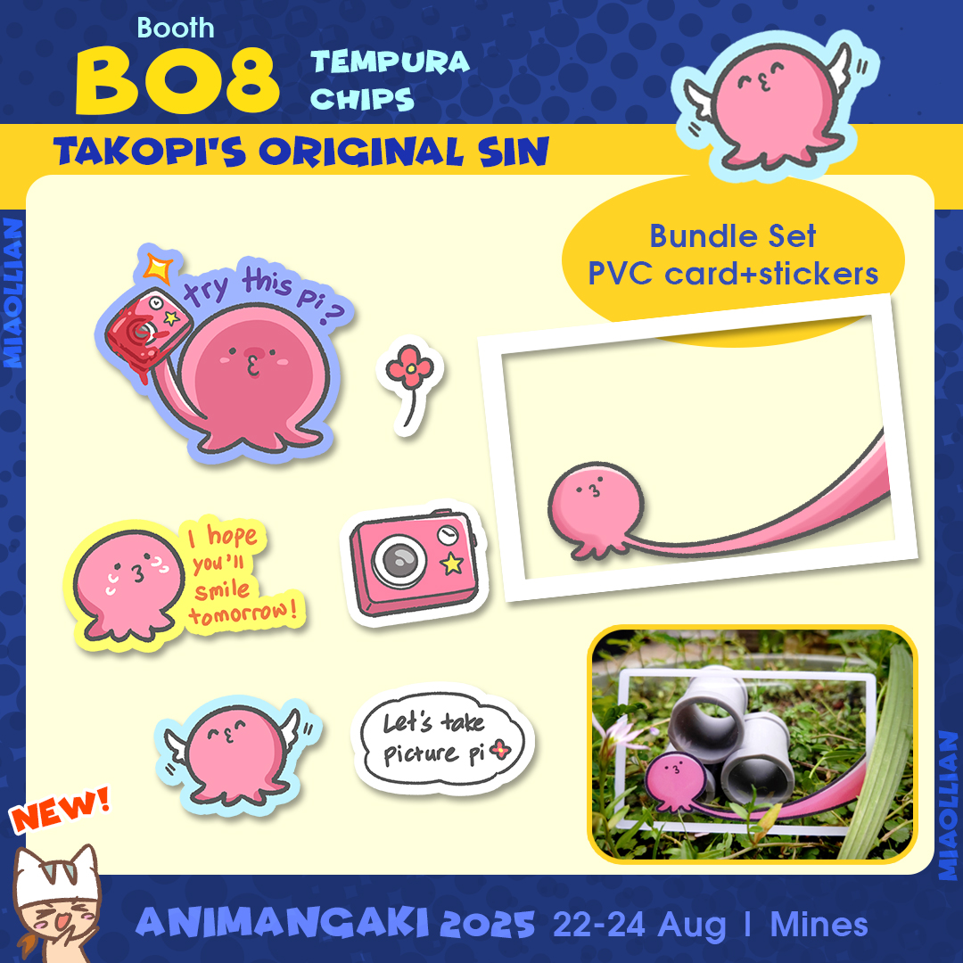 MiaoLLian1's tweet photo. Catalogue of #animangaki2025  2/2 !
Booth B08 #TempuraChips
#ZenlessZoneZero #Pikmin #TakopisOriginalSin #miyabee #section6 https://t.co/lfFFFuOWgt