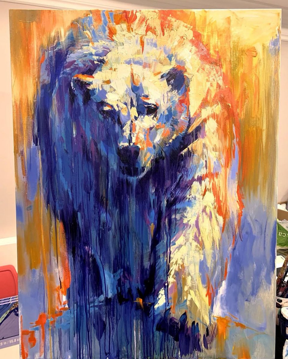 **SOLD** "Melting.." 36x48 inches
Acrylic on canvas
Save the polar bears #art #artist #painting #acrylicpainting #animals #polarbear #savepolarbears #inspiration #artoftheday #paintingoftheday #artcollector #artgallery #bear #wildlife #globalwarming #vancouverart
