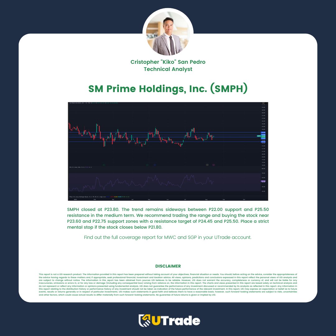UTradePH's tweet photo. Here's the Traders Gameplan for today, August 14!
Find out the full coverage report for MWC & SGP in your UTrade account, https://t.co/nSLkQACEXV!
#TradersGameplan #InvestSmarter #InvestInU https://t.co/rKFIAIrL91