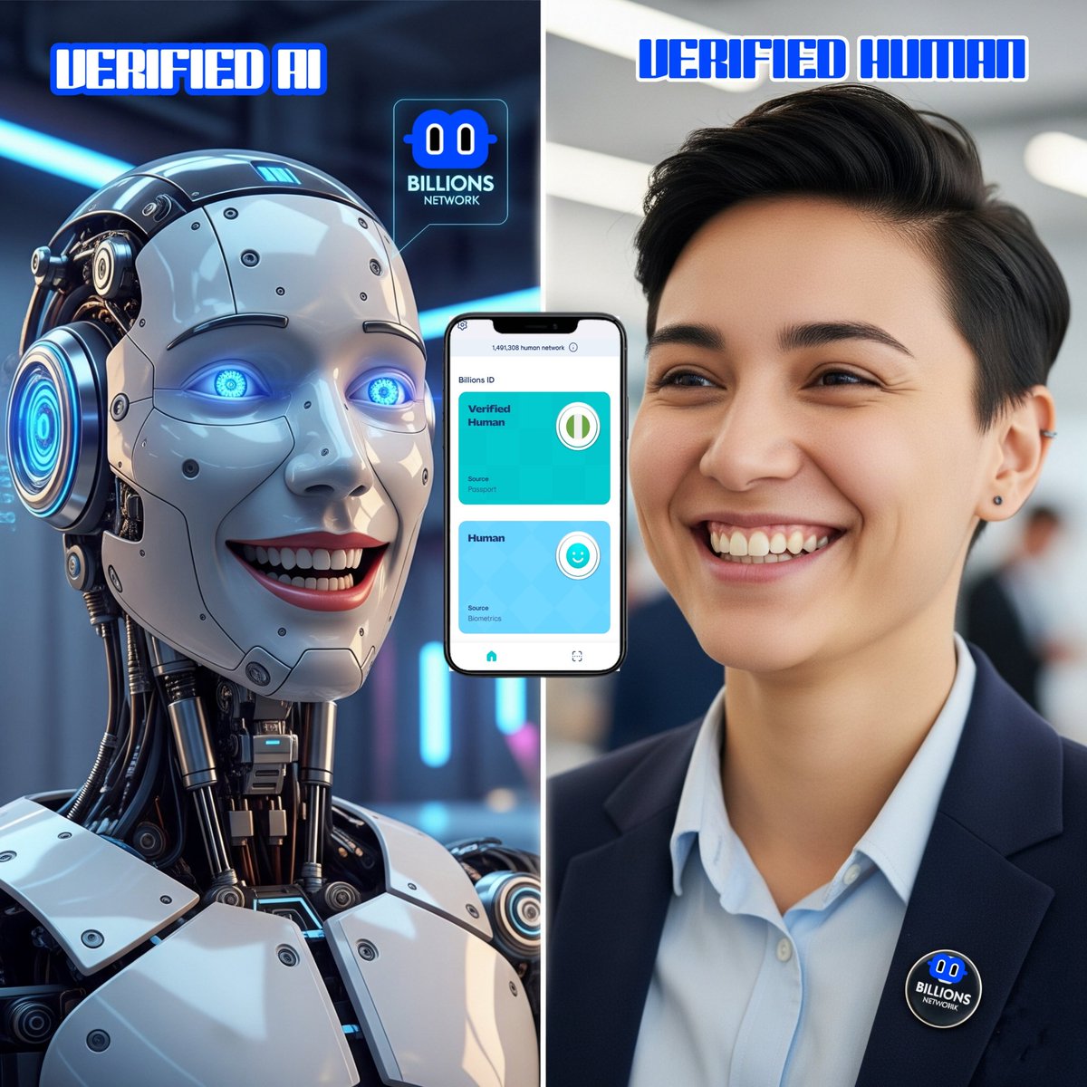 Tsyno_king's tweet photo. Imagine joining an online community without giving away your personal data 🤯

@billions_ntwk  makes it possible, prove you’re human or verified AI privately, straight from your phone📱

Powered by Zero-Knowledge Proofs &amp; trusted by Deutsche Bank, TikTok, HSBC &amp; 9,000+ others.
💪🏻 https://t.co/3OXn6FUjml