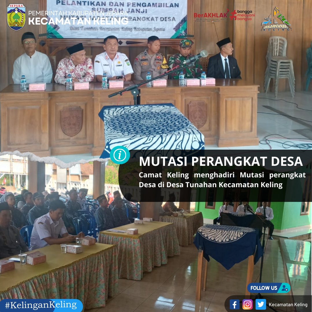 KecamatanKeling's tweet photo. Camat Keling menghadiri mutasi perangkat Desa Tunahan 

#Kecamatankeling
#KecamatanKeling
Website :
📷https://t.co/HENmvlMWaF
Paket Wisata :
📷 https://t.co/ySMWutKs0S
Sosmed Kecamatan Keling
Facbook : Kecamatan Keling
Intragam : Kecamatan Keling
Twiter : Kecamatan Keling https://t.co/lNgmf8P79W