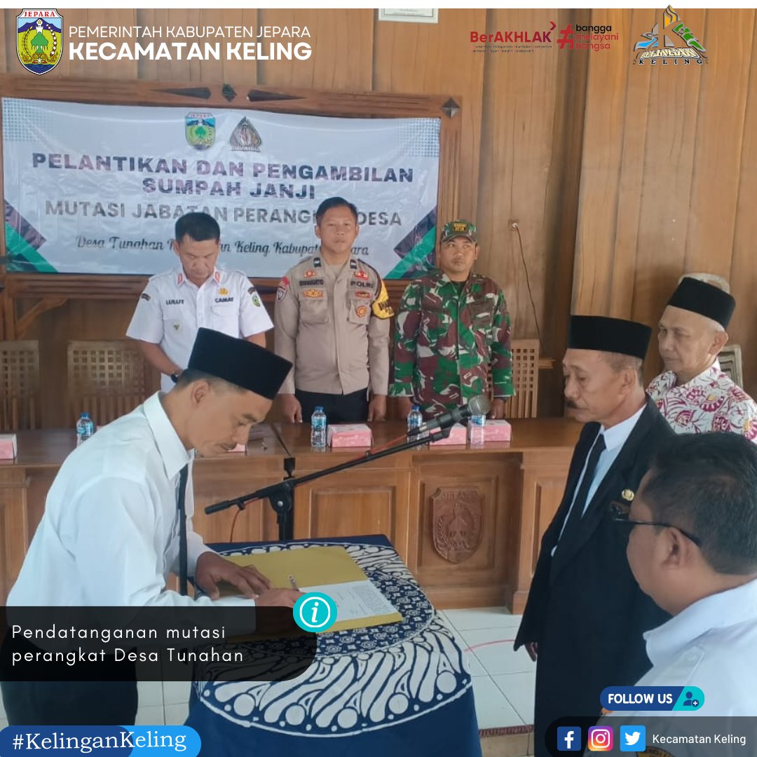KecamatanKeling's tweet photo. Camat Keling menghadiri mutasi perangkat Desa Tunahan 

#Kecamatankeling
#KecamatanKeling
Website :
📷https://t.co/HENmvlMWaF
Paket Wisata :
📷 https://t.co/ySMWutKs0S
Sosmed Kecamatan Keling
Facbook : Kecamatan Keling
Intragam : Kecamatan Keling
Twiter : Kecamatan Keling https://t.co/lNgmf8P79W