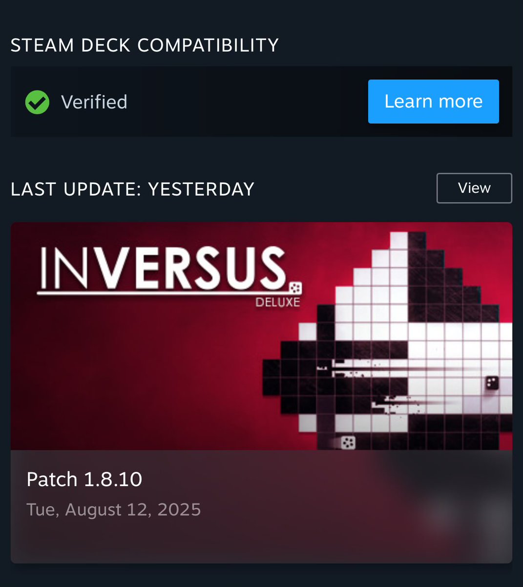 INVERSUS has finally been upgraded from “Playable” to “Verified” on #SteamDeck ! 🥳