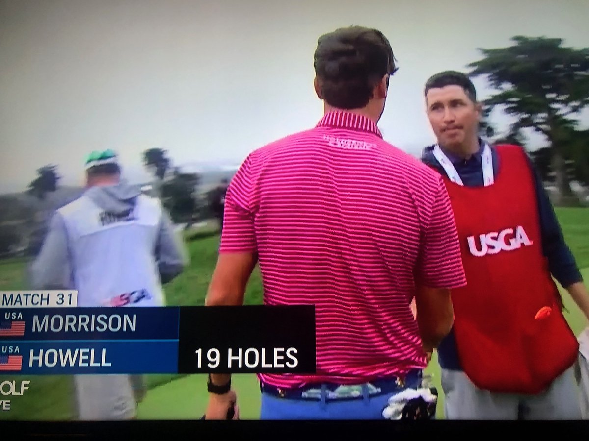 Georgia's Mason Howell obviously brought home a souvenir from the <a href="/USOpengolf/">U.S. Open</a> where he nearly made the cut at age 17 - a classic <a href="/SandBBelts/">Smathers and Branson</a> Oakmont clubhouse needlepoint belt! He now moves on to the round of 32 in the #USAmateur at Olympic in extra holes.  Congratulations!