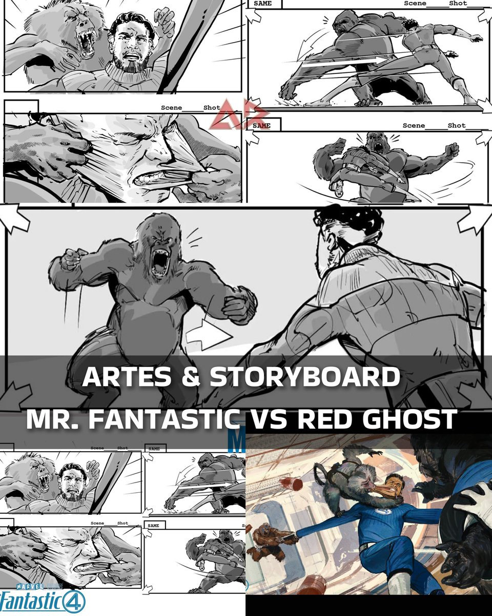 Alex_Ram30's tweet photo. 💙🦧ARTES🦧💙

Se revelaron artes y storyboard de #MrFantastic aka #ReedRichards VS los SIMIOS de #RedGhost 💙🦧🔥

Descartados de #FantasticFour 🔥😭 https://t.co/bgsQDALZxu