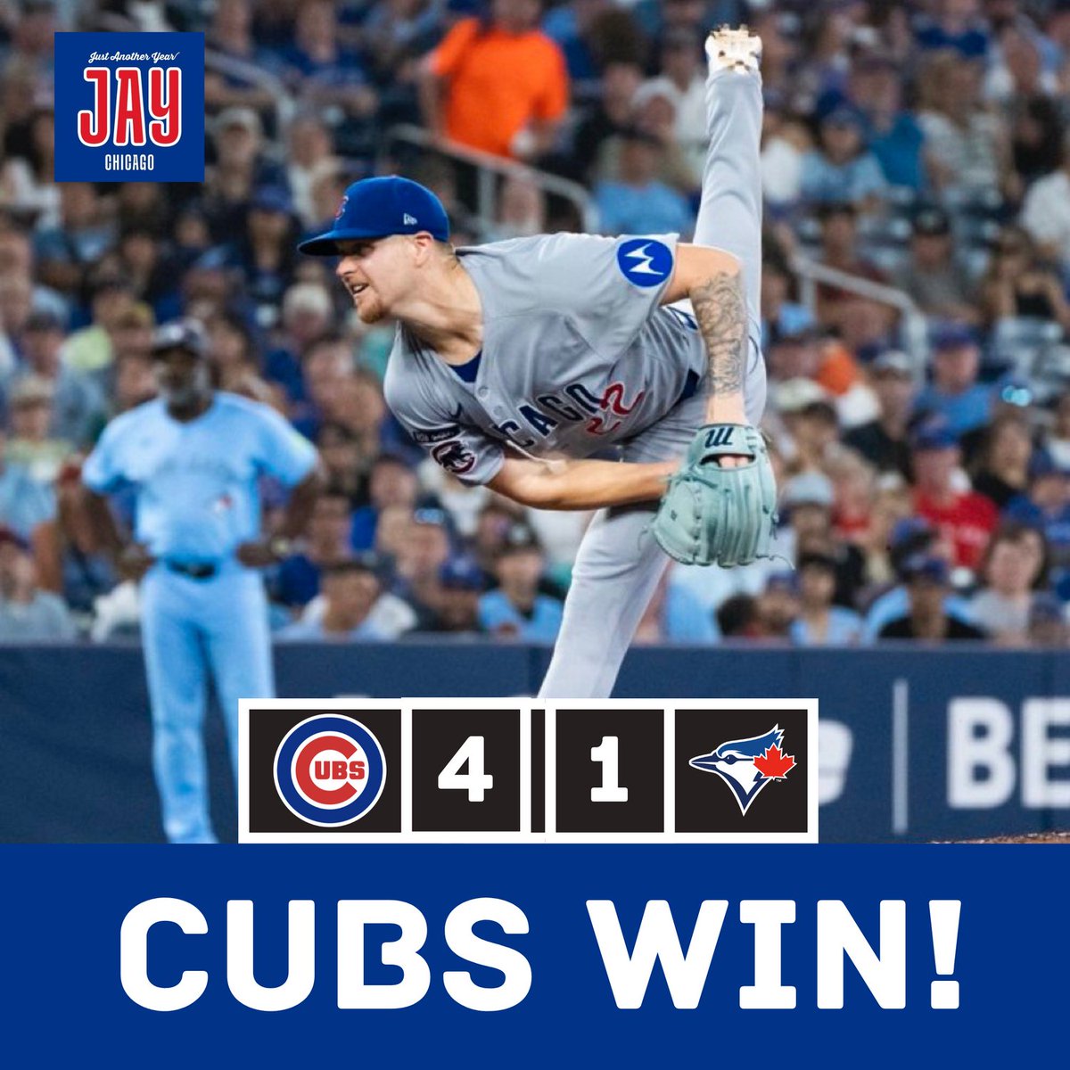 Cubs win!

Cade Horton. Matt Shaw. Prayers up for Miggy. Let’s win a series tomorrow!
-C. Horton: 5.1IP, 1ER, 1H, 8Ks, 2BBs
-M. Busch: 1-3, HR(23), 2RBI, R
-M. Shaw: 1-3, HR(10), RBI, 2R, BB, SB
-N. Hoerner: 2-4, 2SB
-M. Amaya: 1-3
-S. Suzuki: 1-3, RBI, BB
