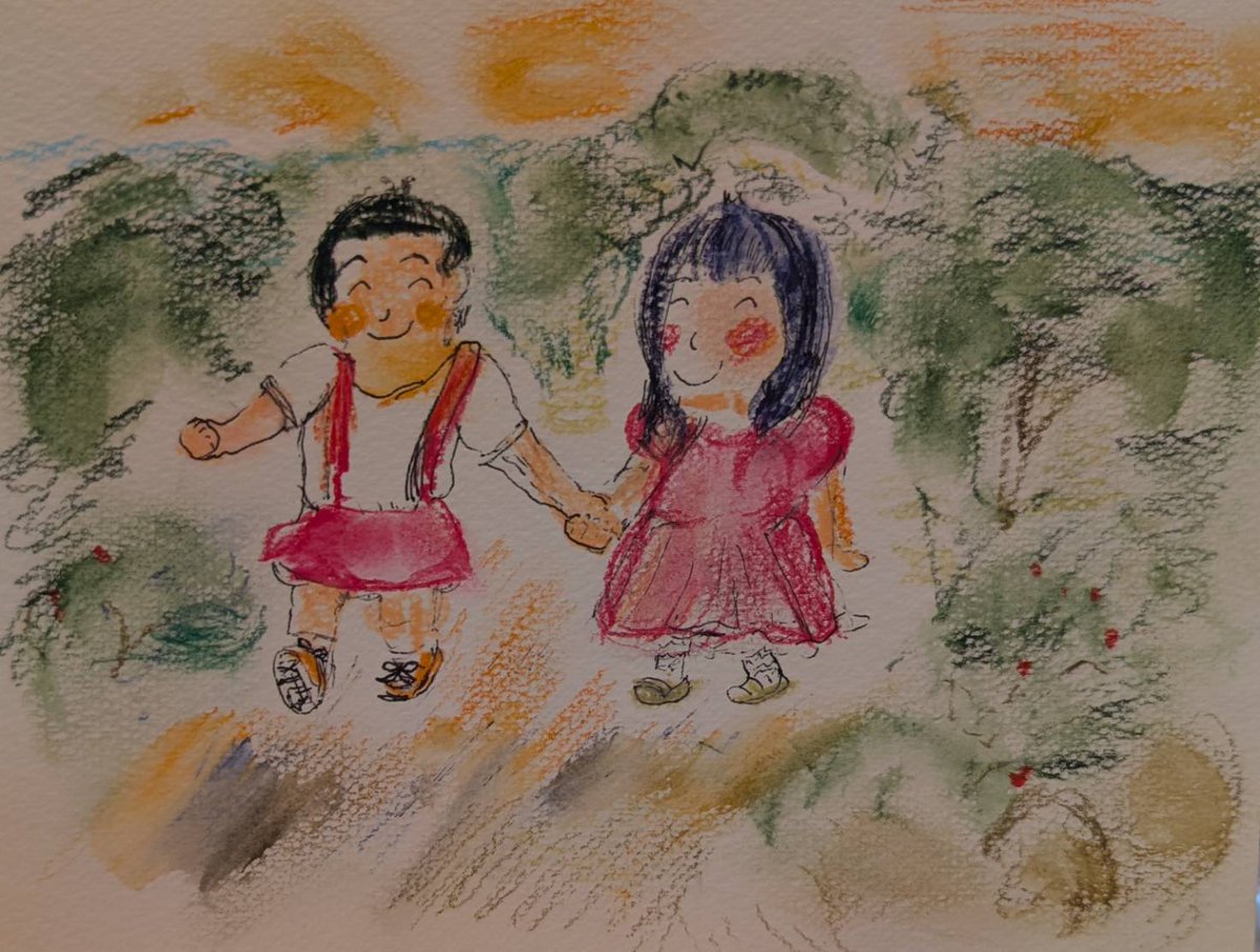 aldebaran_dream's tweet photo. ひろこちゃんにあいたい https://t.co/YmUh36ebIo 

＃青色のペンキ　#詩　#イラスト https://t.co/9TEEQN41zY