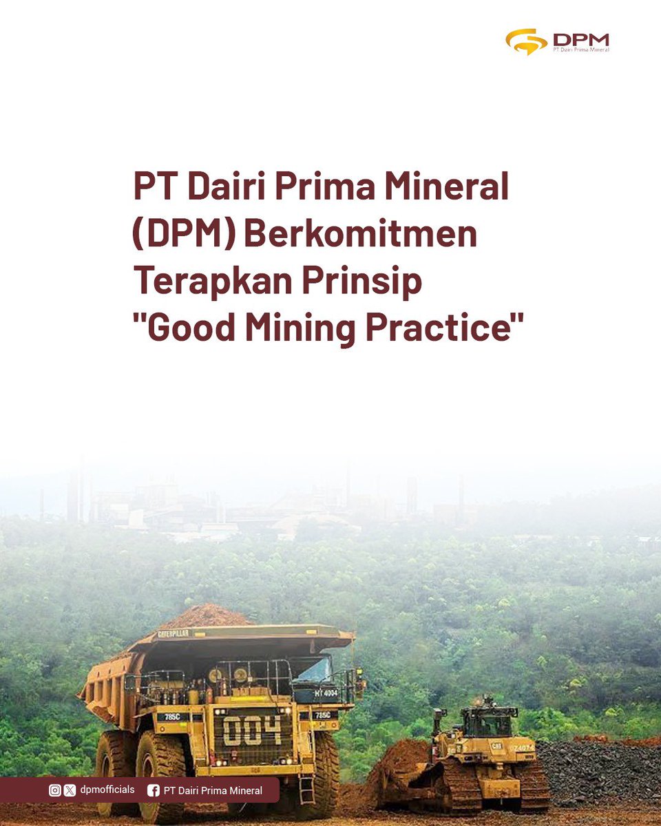 DPMofficials's tweet photo. PT Dairi Prima Mineral sejak 1998 konsisten jaga lingkungan dengan teknologi modern &amp; CSR berkelanjutan untuk ekonomi dan SDM lokal. 💡 Tambang bertanggung jawab, berkelanjutan, bermanfaat.

#RevolutionizingMining #DairiPrimaMineral #ResponsibleMining https://t.co/9Ht332ls4n