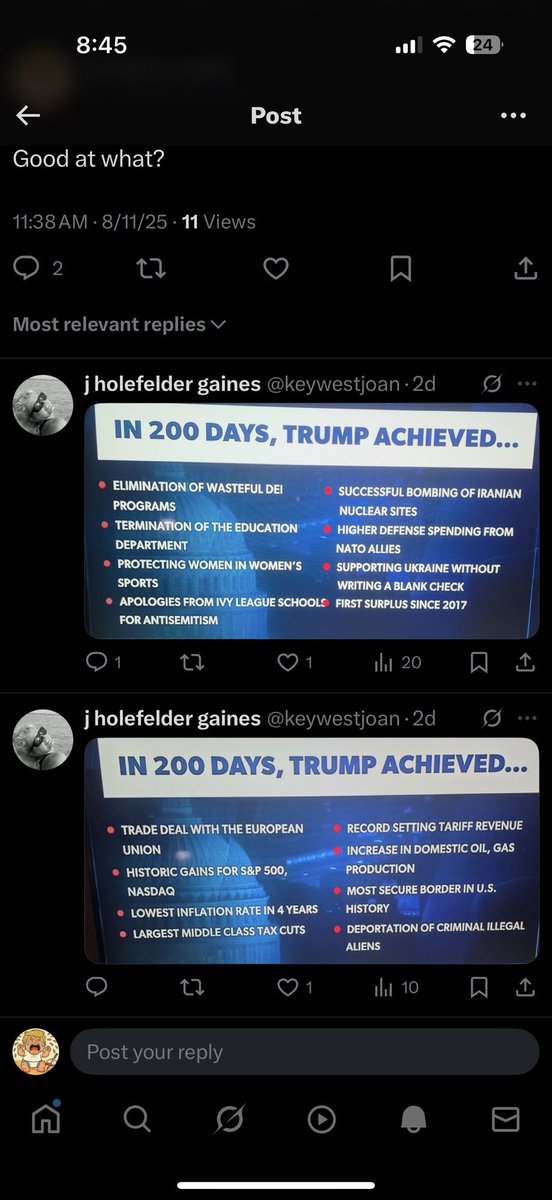 covfefemorning's tweet photo. @keywestjoan @Npanos234353 @atensnut Nope. You wrote the same thing twice.  Here’s two different screenshots, both with the same slide on the top, and once you posted the second slide as comment to me, and another time the same slide as a comment to yourself.  Nice try. https://t.co/8yFIAQmiSm