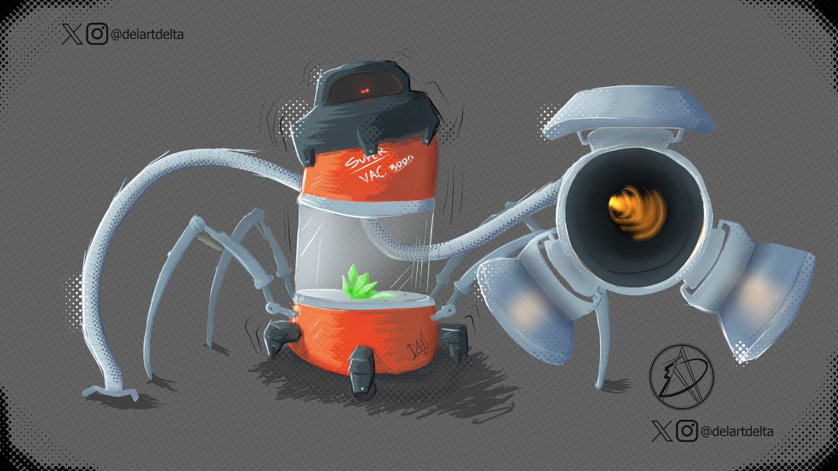DelArtDelta's tweet photo. Dora la aspiradora asesina. Uwu #digitalart #illustration #Robot https://t.co/jq7tbcDoDJ