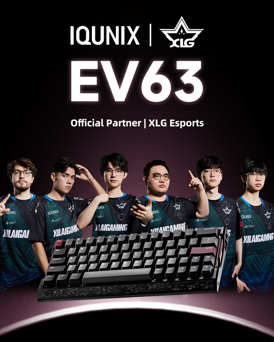 iQunix's tweet image. Game like a pro with the new IQUNIX EV63 &amp;amp; EZ63 keyboards!
Proudly partnering with @XLG_Valorant —crafted for pros, perfect for you. Gear up and level up your gameplay! 

#IQUNIX #XGL #Valorant #GamingKeyboard #EV63 #EZ63