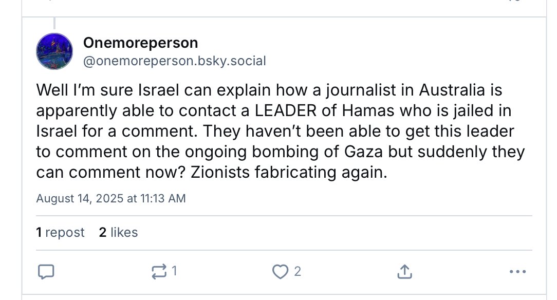 RonniSalt's tweet photo. @wayout1 @CheadlerobRob Exactly
How deeply convenient for Israel that their prisoner managed to comment exclusively to the Israel lobby's old mate at the SMH at just this exact time after having been completely silent since his imprisonment
#pfffft https://t.co/Hjopk6JuNy