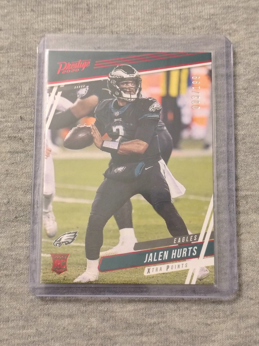 Alec Petrelak (@apetrelak) on Twitter photo Very belated #MailDay from <a href="/Mock10Breaks/">Mock10 Breaks</a> Super Bowl Champ Jalen Hurts Numbered RC!! Thanks so much! Very belated #MailDay from <a href="/Mock10Breaks/">Mock10 Breaks</a> Super Bowl Champ Jalen Hurts Numbered RC!! Thanks so much!
