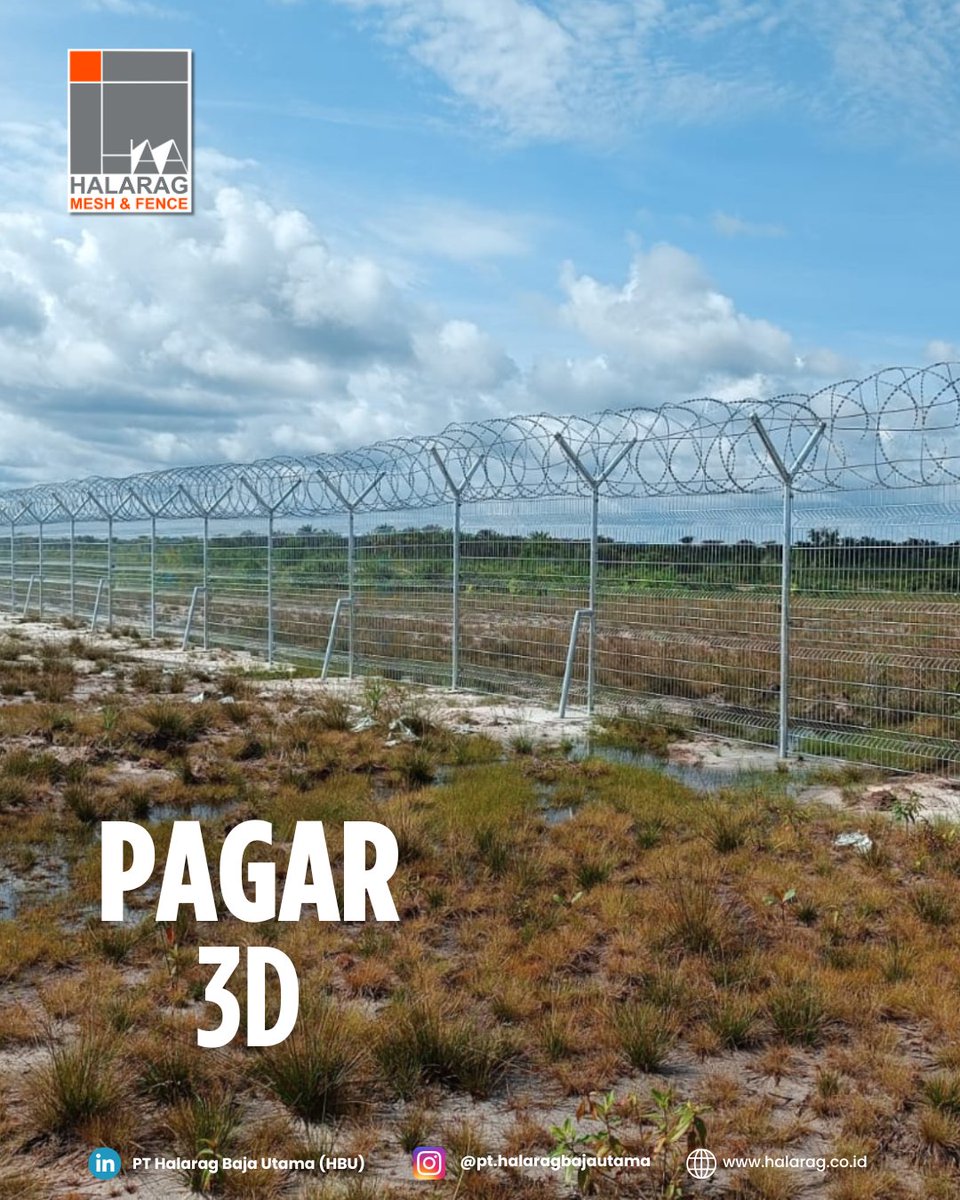 HalaragPt's tweet image. Pagar Bandara / Pagar V / Security Fence / Pagar Wiremesh / Pagar 3D 
Dibuat sebagaimana proses produksi wiremesh, dengan proses penekukan bentuk gelombang pada bagian tengahnya wiremesh, menggunakan mesin bending khusus. 

pabrikwiremesh.co.id

#pagarwiremesh #pagar3d