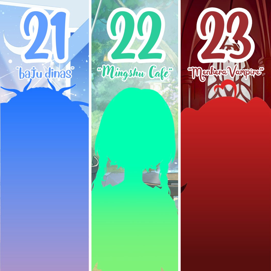 💙💚❤️3 Hari Spesial Vcosmix
💙💚❤️ Apakah kamu siap? 

💙 "Dinas Malam" brg <a href="/LeaLestariVT/">Lea Lestari 🧜‍♀️ | #VCosmix</a> ?
💚 Beristirahat di " <a href="/LiMingshuVT/">Mingshu🍵#Vcosmix</a> Cafe"?
❤️ Bertemu <a href="/Miichanchuu/">Miichan Chu | #Vcosmix</a> si "Menhera Vampire"?

Catat tanggalnya!!
Siapa yang akan membuatmu deg-degan?

#VtuberID #VtuberIndonesia #Vcosmix