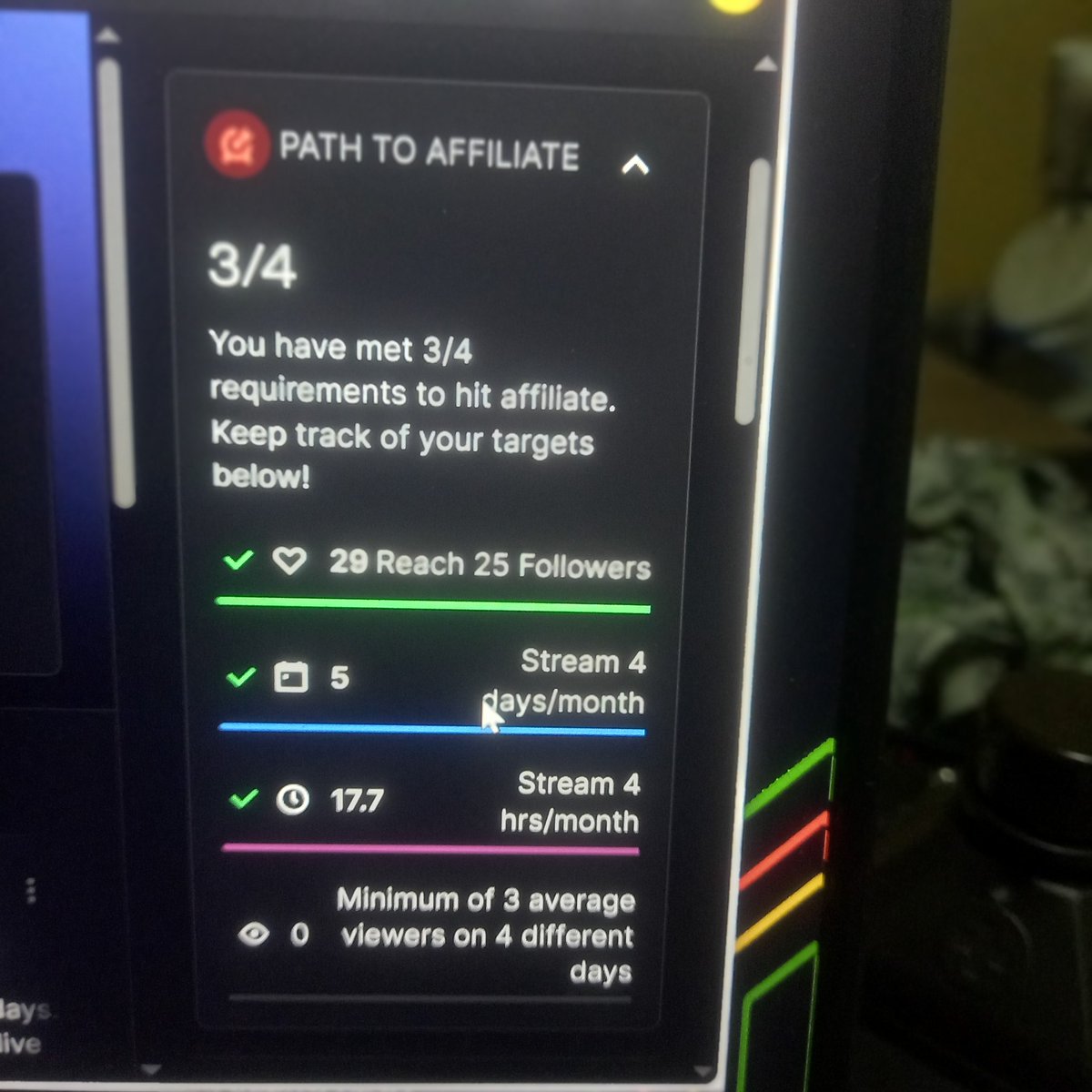 greenseraglobal's tweet image. 3/4 - PATH TO AFFILIATE! twitch.tv/greensera 
#f4f #pathtoaffiliate #twitchstreamer #btsphoto
