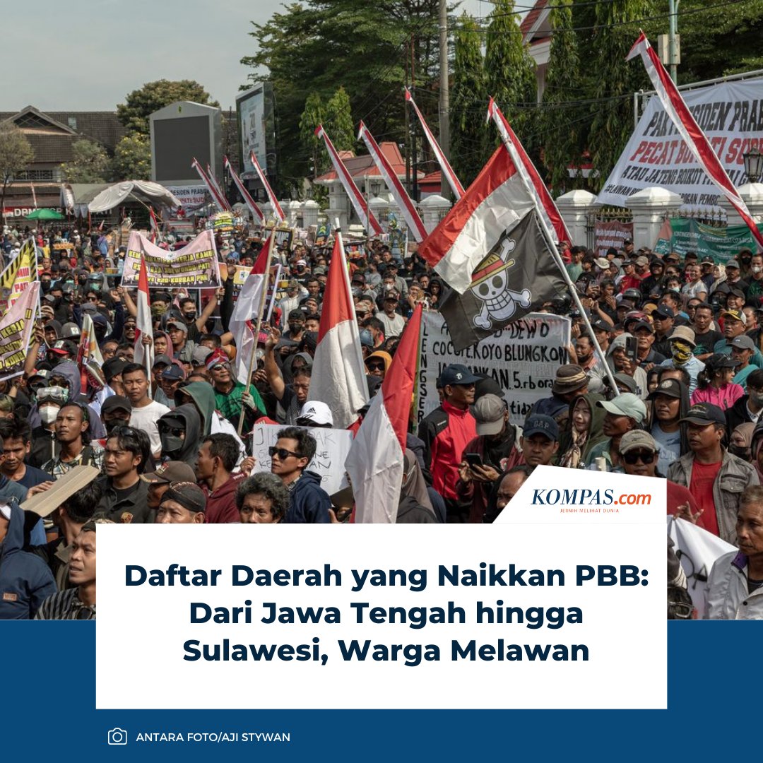 Direktur Eksekutif KPPOD, Herman Suparman, menilai pemerintah daerah mengabaikan pelibatan publik dalam penentuan Nilai Jual Objek Pajak (NJOP) sebagai dasar kenaikan PBB, dan Bupati Sudewo dinilai arogan.

👉 Baca selengkapnya kompas.com/jawa-barat/rea…

~LL #KenaikanPBB #Pati