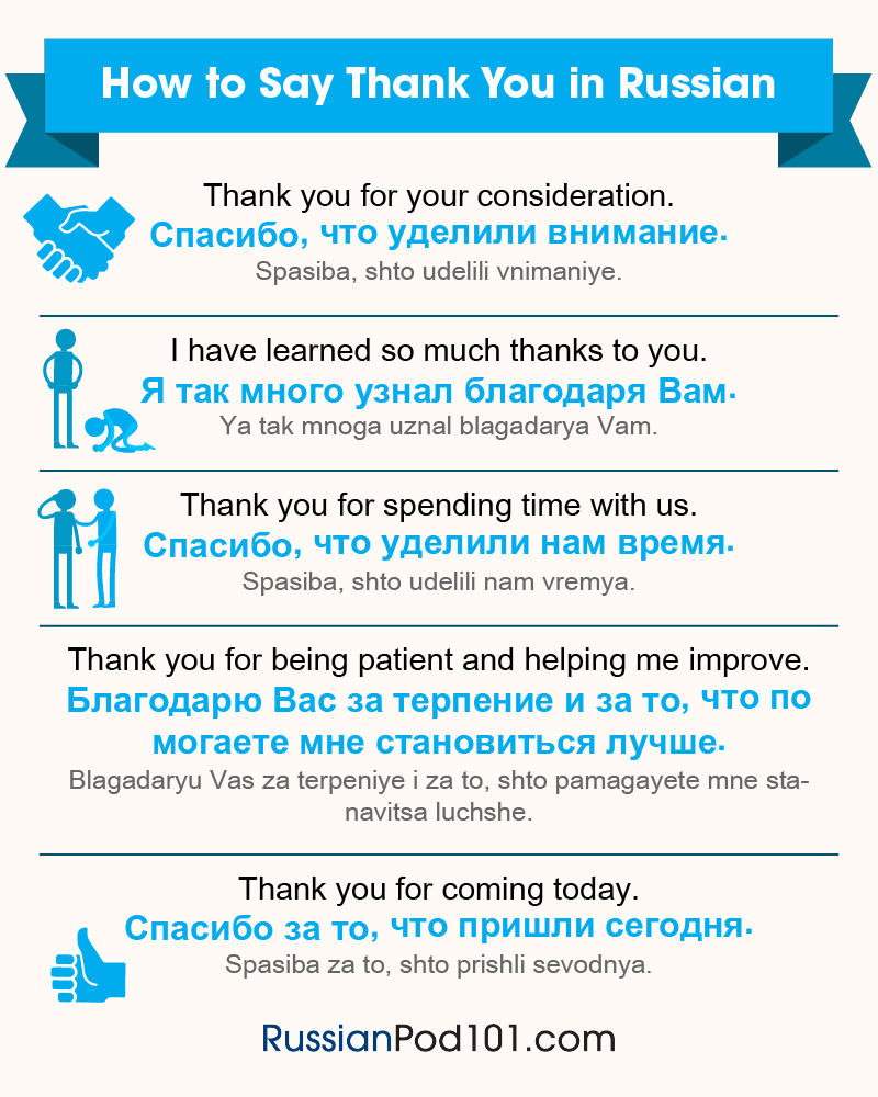 russianpod101's tweet photo. How to express appreciation in Russian? Save this! ❤️ P.S. Master Russian step-by-step with RussianPod101: https://t.co/O9nnQw0tCf

#RussianLessons #FreeRussianLessons #EverydayRussian https://t.co/hGPnG9LBYb