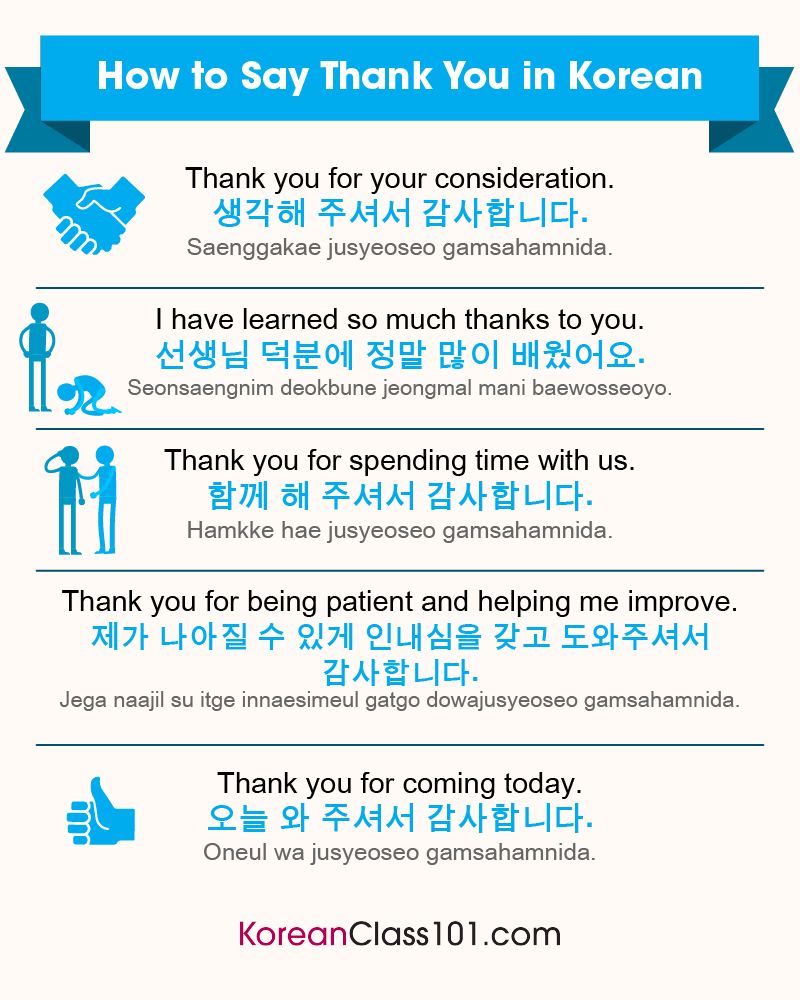 KoreanClass101's tweet photo. How to express appreciation in Korean? Save this! ❤️ P.S. Master Korean step-by-step with KoreanClass101: https://t.co/ZsHcUV4JhF
#KoreanLessons #FreeKoreanLessons #EverydayKorean https://t.co/P1MwuGnJmV