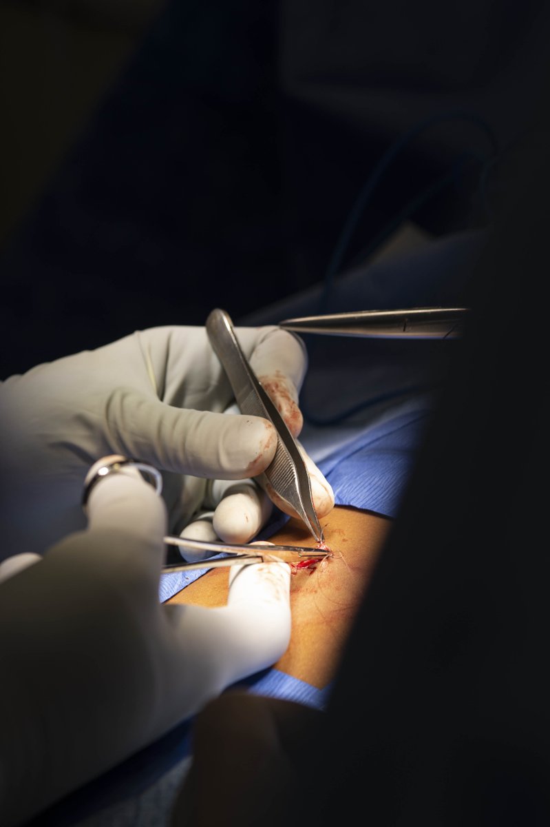 Lt. Bryan Eldreth, completes a hernia repair surgery on a Costa Rican  patient aboard the Mercy-class hospital ship USNS Comfort (T-AH 20) during  Continuing Promise 2025. #Navy250 #NavyMedicine250 @USNavy, image size:799x1200