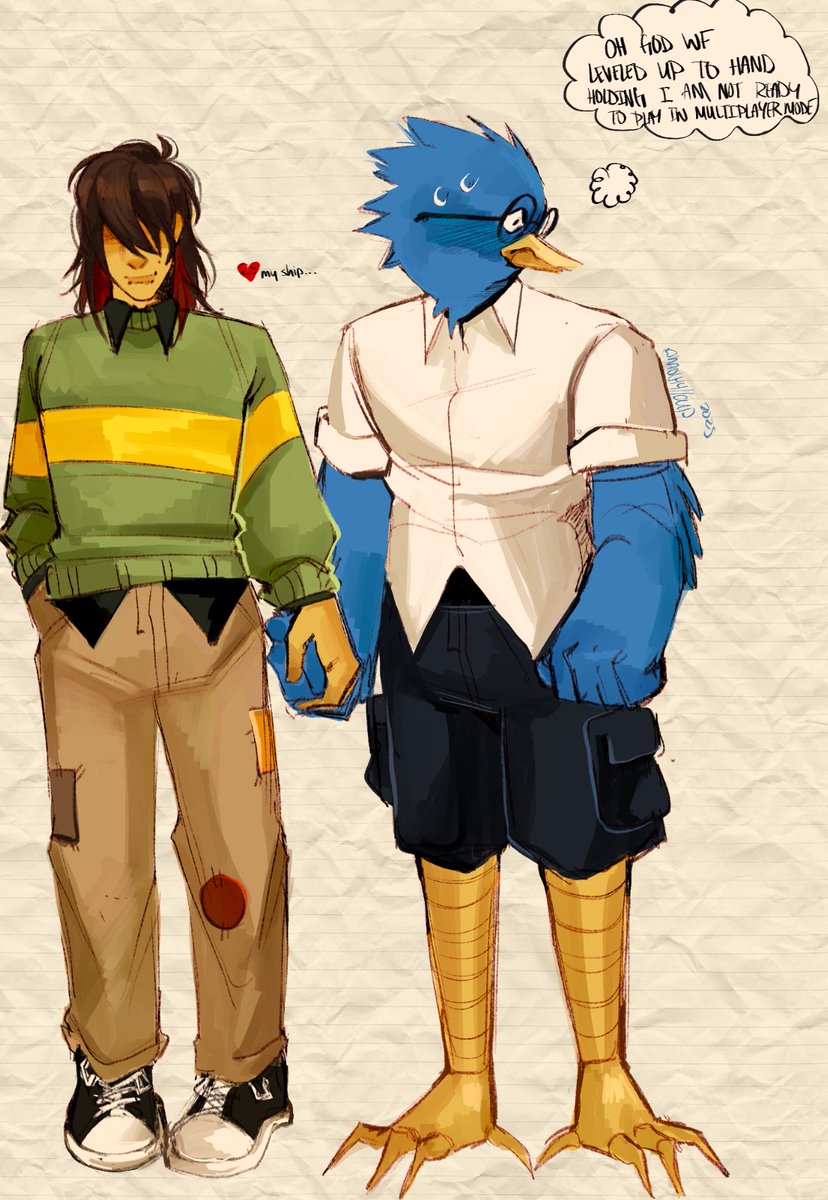 M0ch4Cup's tweet image. This is how I view kerdly 
#kerdly #DELTARUNE #deltarunefanart #krisdreemurr #berdly