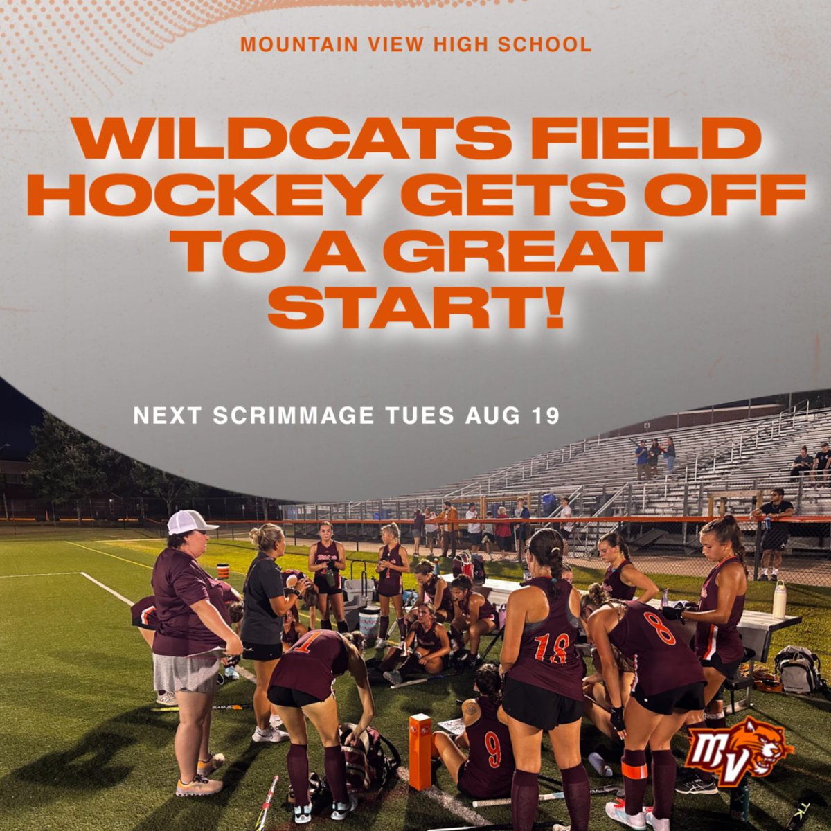 Mountain View Field Hockey had an outstanding performance tonight scoring multiple goals and playing solid defense. Catch the next scrimmage Tuesday August 19th at home vs. South Lakes! #ViewPride
