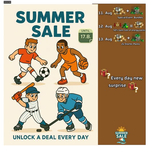 LaserFocusGames's tweet photo. ☀️ Summer Sale — Day 3!
⚡ 2× Starter Pack value 💎 Grab it now in the shop!
📅 Log in daily — offers last until the event ends, so you can catch up anytime!
🙌 Thanks for being part of our awesome community! 💖
#MobileGames #SummerSale #MobileGaming #GameOffers #LaserFocus https://t.co/G4MkalzJGm