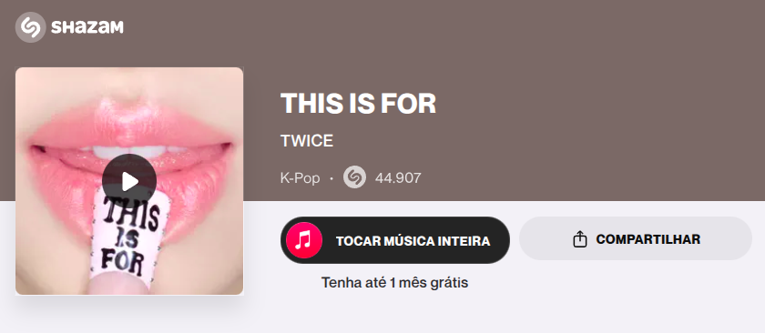 ONCESTREAMTWICE's tweet photo. PUSH, ONCES! ๐ We need just 93 more Shazams โ almost there!
๐ https://t.co/rPqCFim2UD
THIS IS FOR TWICE
#ThisIsForIsBack
#ThisIsForRe_Comeback https://t.co/JUL6FISk6B