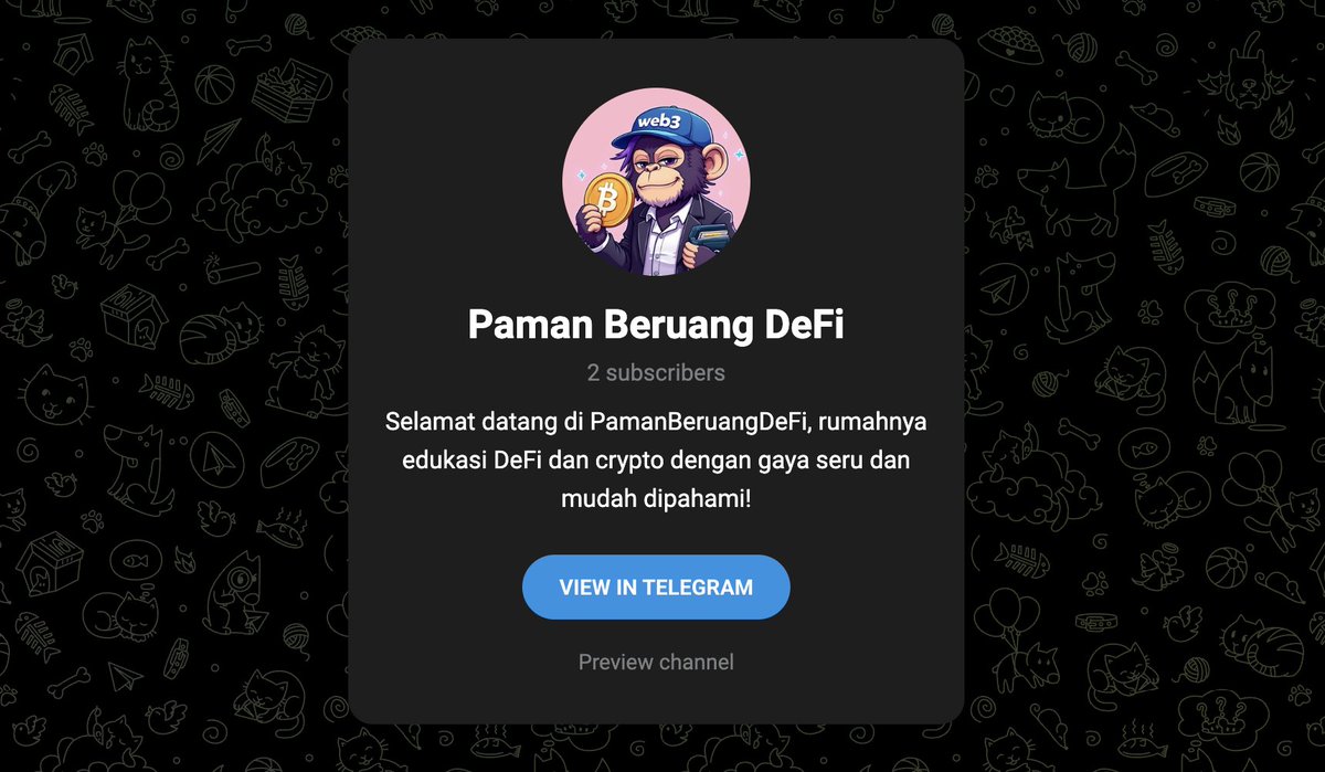 bukanpamanmu's tweet image. Dalam rangka meningkatkan layanan edukasi dari paman maka berikut adalah channel telegram satu arah dimana paman akan mengkurasi berbagai pandangan paman soal #DeFi #LP di sini

Harapannya bisa jadi alternatif untuk belajar DeFi selain dari akun X paman ini

Gratis ya