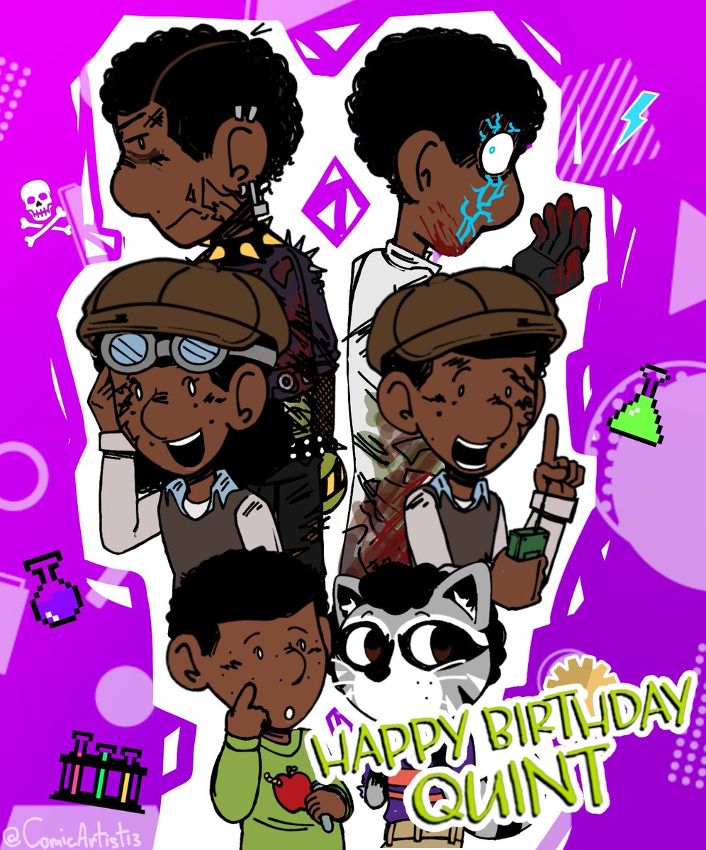 ComicArtist13's tweet photo. Happy (late) birthday Quint! ๐ ๐ #tlkoe #thelastkidsonearth #quintbaker #tlkoeau #comicaldoodles https://t.co/8ARxchTIIW