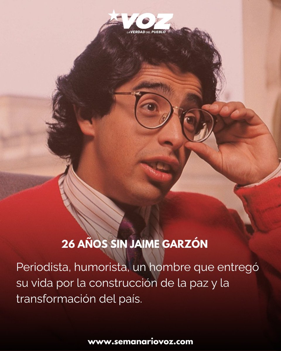 😢26 años sin Jaime Garzón, un hombre que entregó su vida por la construcción de la paz y la transformación del país.