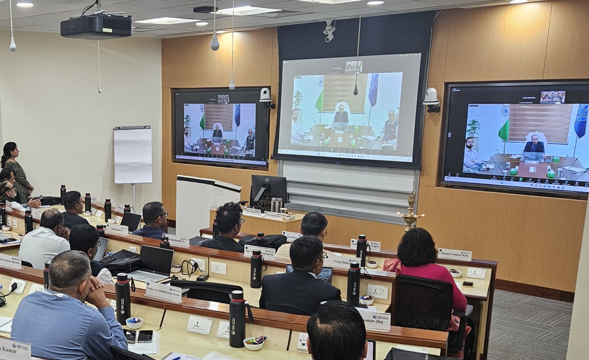 nacincbic's tweet photo. The Phase IV Mid-Career Training Programme (MCTP) – Cohort I for IRS (C&IT) officers commenced at the Indian School of Business (ISB), Hyderabad, on 11th August 2025. The programme was inaugurated by Dr. M. Subramnyam, Director General, NACIN, who addressed the participants through video conference. A total of 43 officers from the 2007 and 2008 batches are participating in this three-week training programme at ISB, Hyderabad.