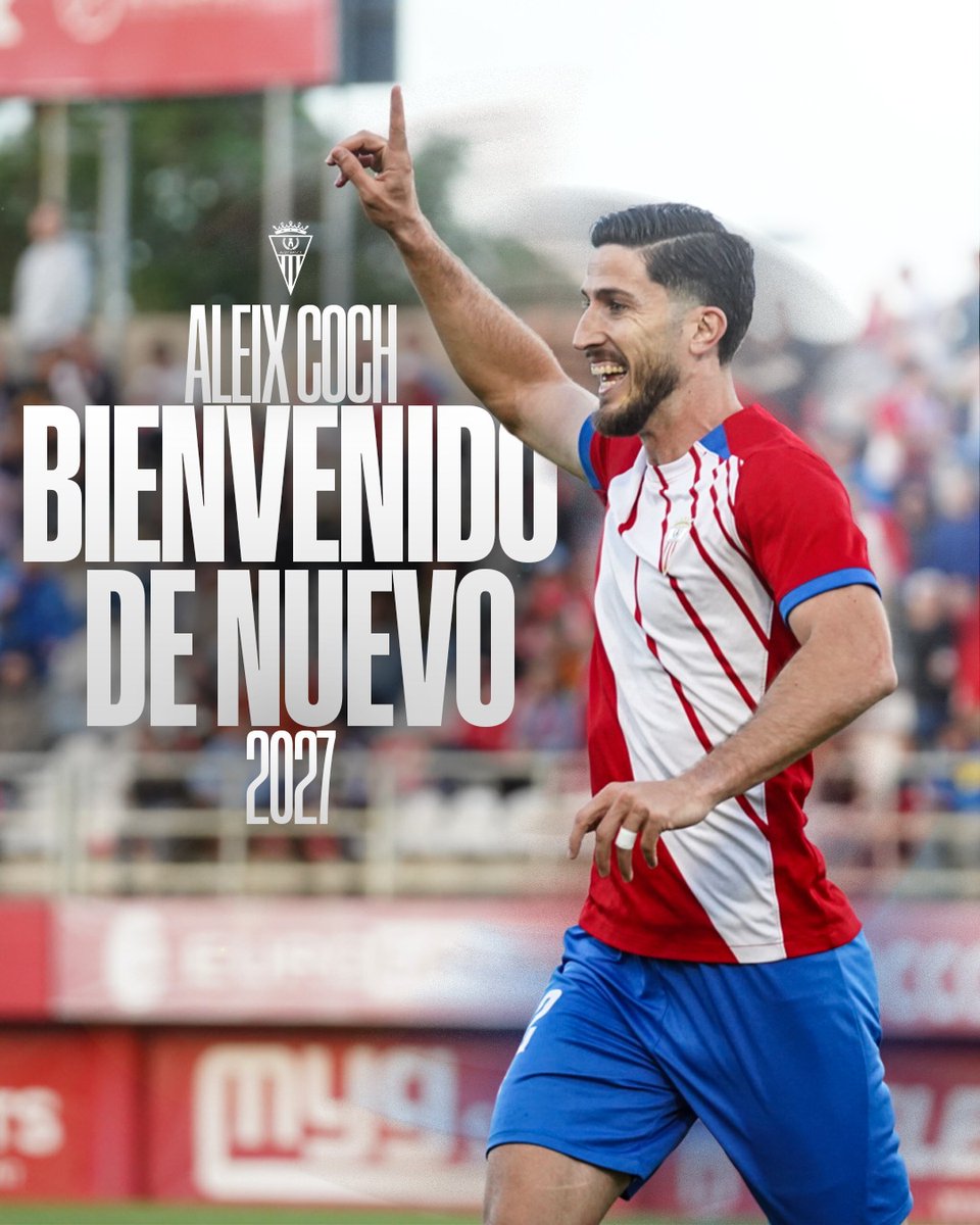 📍 𝗢𝗙𝗜𝗖𝗜𝗔𝗟 | El <a href="/AlgecirasCF/">Algeciras CF</a> anuncia el regreso del defensa <a href="/AleixCoch4/">Aleix Coch</a> que se reincorpora a la entidad algecirista hasta 2027.

👉 El central, de 33 años de edad, cuajó una magnífica campaña el pasado curso con 29 partidos disputados y dos goles anotados.

#Aleix2027.