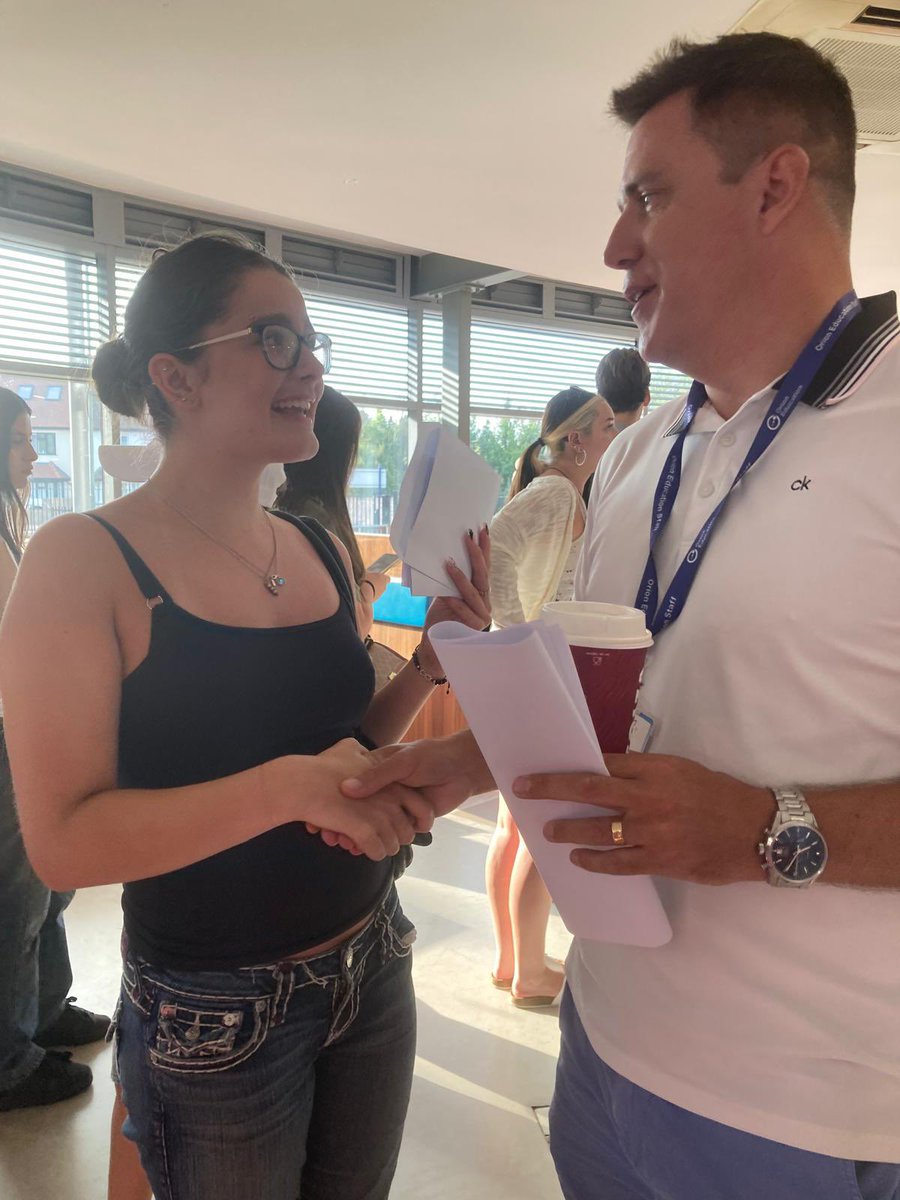 Congratulations to our first students collecting their results today! More to follow! #Integrity #excellence #ambition