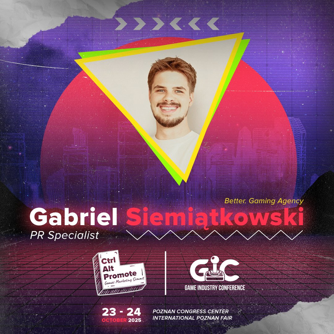 Game Industry Conference (@gdcon) on Twitter photo ๐ Weโre excited to announce the Organizing Board for Ctrl + Alt + Promote โ Marketing Summit. An event designed for everyone who builds visibility, growth & community in games - from PR pros to publishing leads
๐ <a href="/gbsiemiatkowski/">Gabriel Siemiฤ
tkowski</a> from <a href="/bettergamingpro/">better. gaming agency</a>
๐ <a href="/mythicmichal/">Michal Kaminski โ๏ธ PAX West</a> from ๐ Weโre excited to announce the Organizing Board for Ctrl + Alt + Promote โ Marketing Summit. An event designed for everyone who builds visibility, growth & community in games - from PR pros to publishing leads
๐ <a href="/gbsiemiatkowski/">Gabriel Siemiฤ
tkowski</a> from <a href="/bettergamingpro/">better. gaming agency</a>
๐ <a href="/mythicmichal/">Michal Kaminski โ๏ธ PAX West</a> from