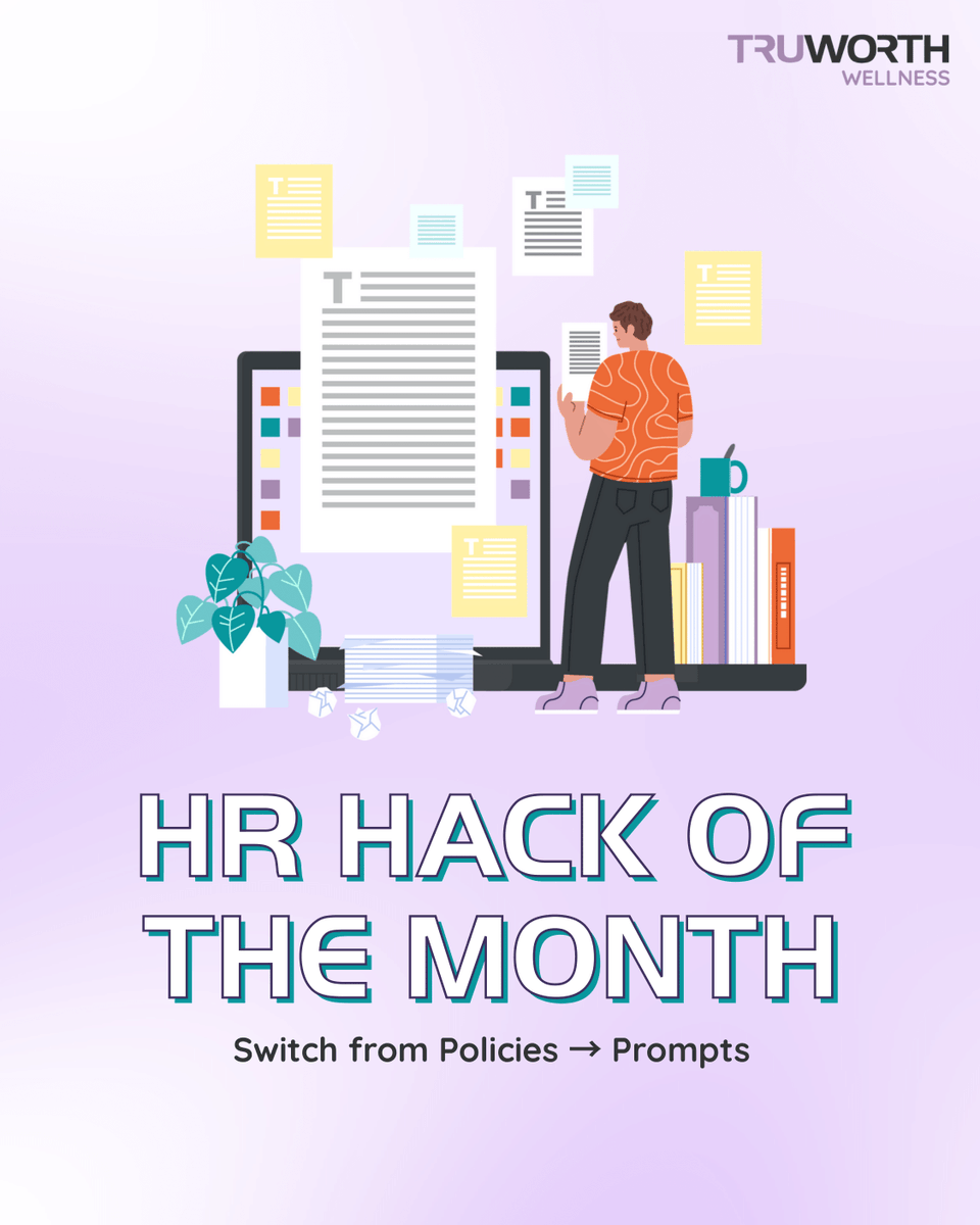 TruWellness360's tweet photo. Most HR policies inform.
Prompts inspire action.
A subtle shift in language - from “You can” to “Here’s how” - can drive positive habits, strengthen trust, and build a culture where employee well-being thrives.

#HRHacks #TruworthWellness #EmployeeExperience #WorkplaceWellbeing https://t.co/np8qHc6TK7