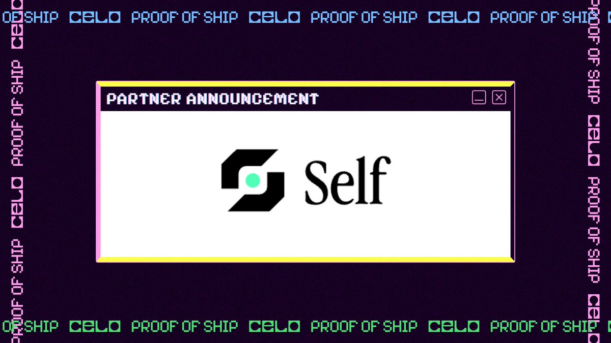 Celo Developers ◘ 🦇🌳 (@celodevs) on Twitter photo Proof of Ship builders!
We are partnering with <a href="/SelfProtocol/">Self Protocol</a> for Proof of Ship for a second time🚢
🏆️ 5k cUSD prize pool
❓ 250 cUSD for each project implementing Self Protocol.
Build privacy-preserving identity into your project and get rewarded. Proof of Ship builders!
We are partnering with <a href="/SelfProtocol/">Self Protocol</a> for Proof of Ship for a second time🚢
🏆️ 5k cUSD prize pool
❓ 250 cUSD for each project implementing Self Protocol.
Build privacy-preserving identity into your project and get rewarded.